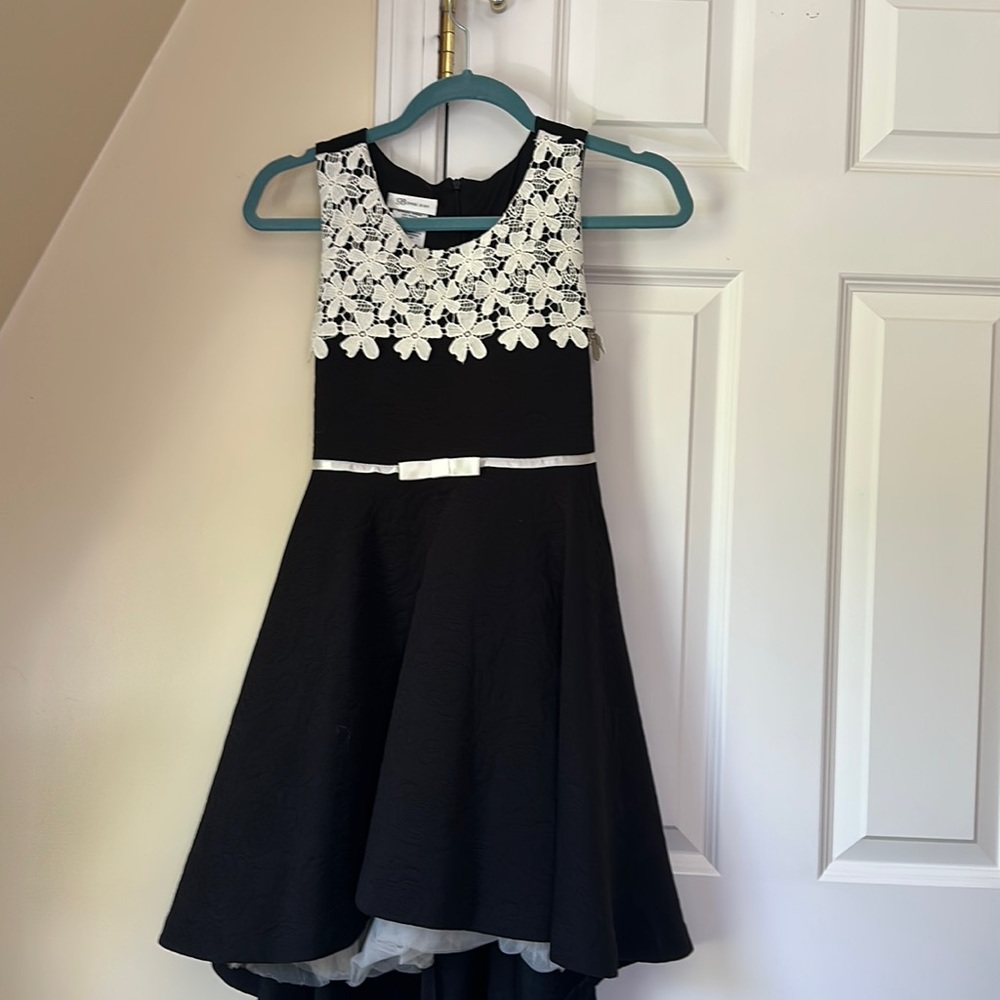 Kids black and white formal dress